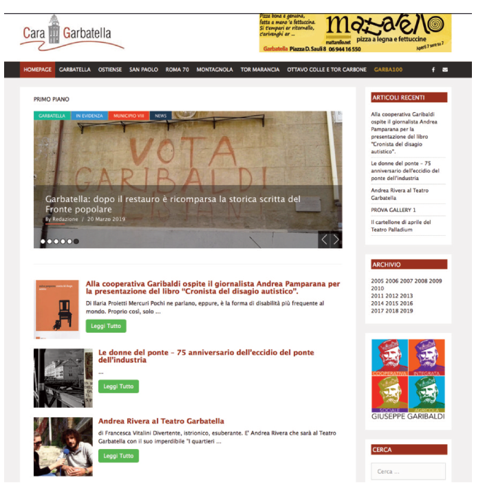 Testata Cara Garbatella